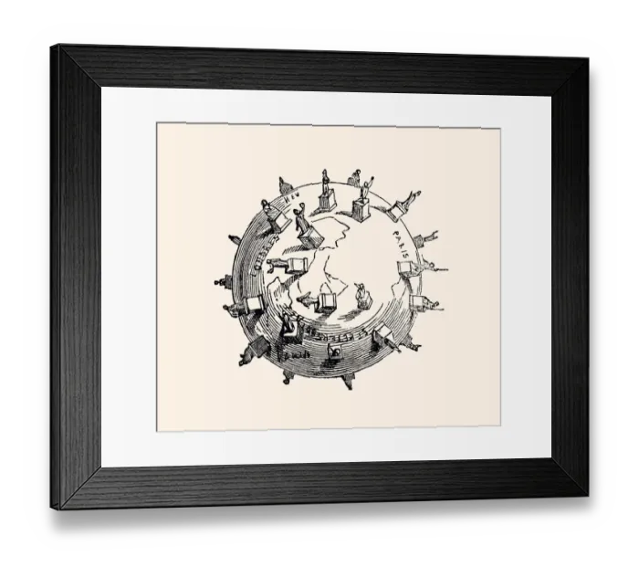 Framed Print : THE PLANET EARTH IN 1857 (XXXL) Framed Print : THE PLANET EARTH IN 1857 (XXXL)