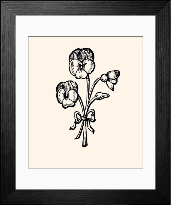 Framed Print : POPPY BOUQUET: DESIGN ELEMENT -XXXL with lots of details