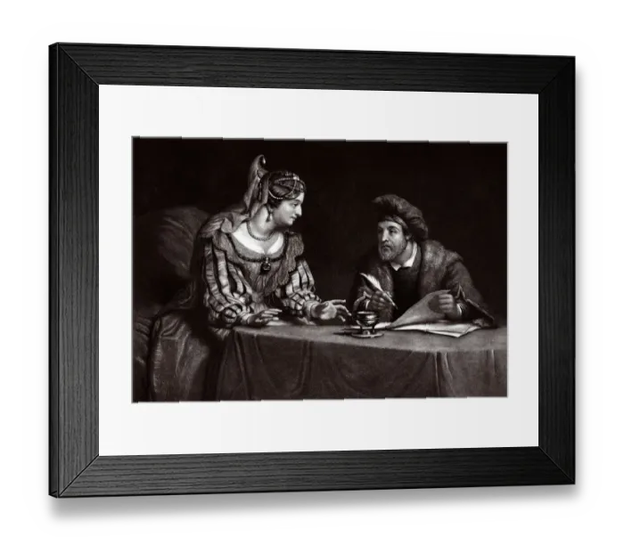 Framed Print : Empress Maria Theresa and her Minister Framed Print : Empress Maria Theresa and her Minister