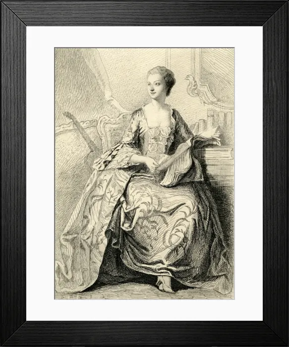 Framed Print : Marquise de Pompadour (XXXL) Framed Print : Marquise de Pompadour (XXXL)