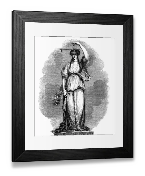 Framed Print : Justice by Sir Joshua Reynolds (16 juillet 1723 - 23 fevrier 1792), engraved