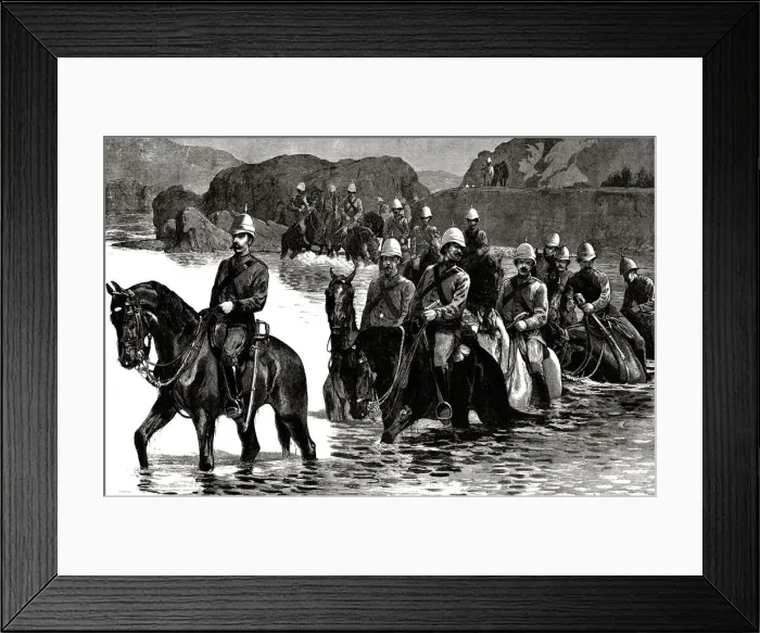 Framed Print : Cavalry crossing a ford, 1879 Framed Print : Cavalry crossing a ford, 1879