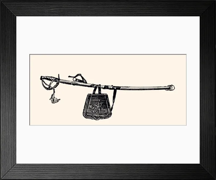 Framed Print : SWORD : DESIGN ELEMENT -XXXL with lots of details