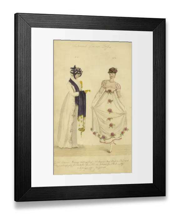 Framed Print : FASHION 1807: AUTUMNAL PARISIAN DRESS (XXXL) Framed Print : FASHION 1807: AUTUMNAL PARISIAN DRESS (XXXL)