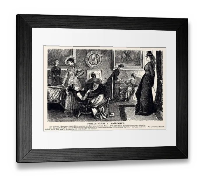 Framed Print : FEMALE CLUBS (XXXL) Framed Print : FEMALE CLUBS (XXXL)