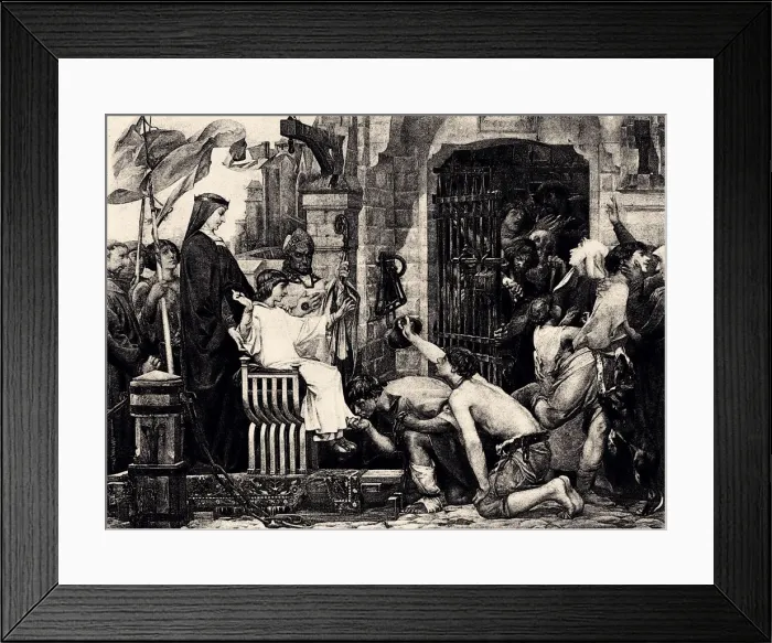 Framed Print : LOUIS IX OPENS THE JAILS OF FRANCE (XXXL)