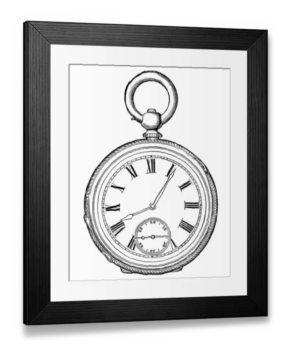 Framed Print : OLD WATCH 1884 (XXXL) Framed Print : OLD WATCH 1884 (XXXL)