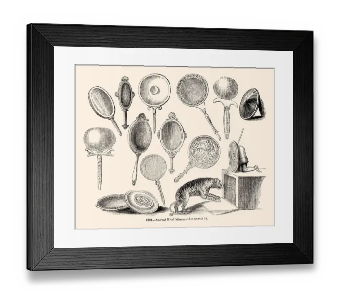 Framed Print : ANCIENT METAL MIRROR (XXXL) Framed Print : ANCIENT METAL MIRROR (XXXL)