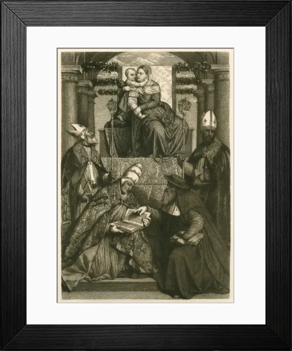 Framed Print : The madonna and four saints Framed Print : The madonna and four saints