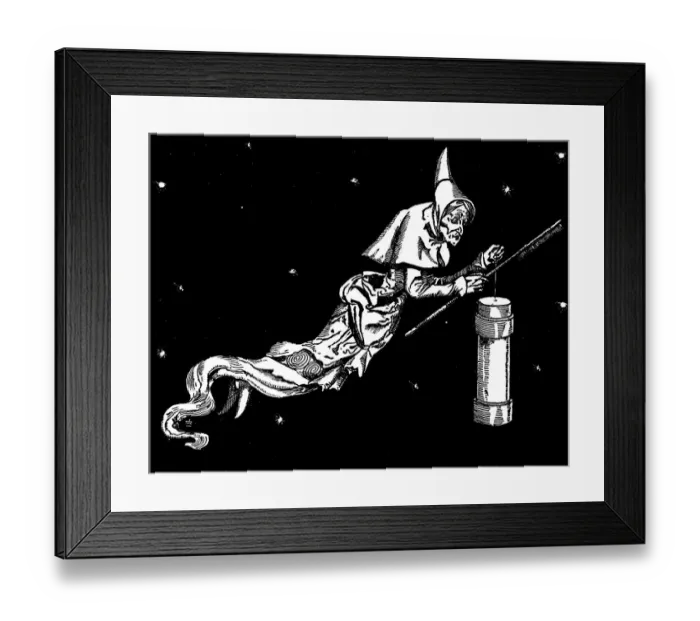 Framed Print : Witch. Wicked Witch, 19th century