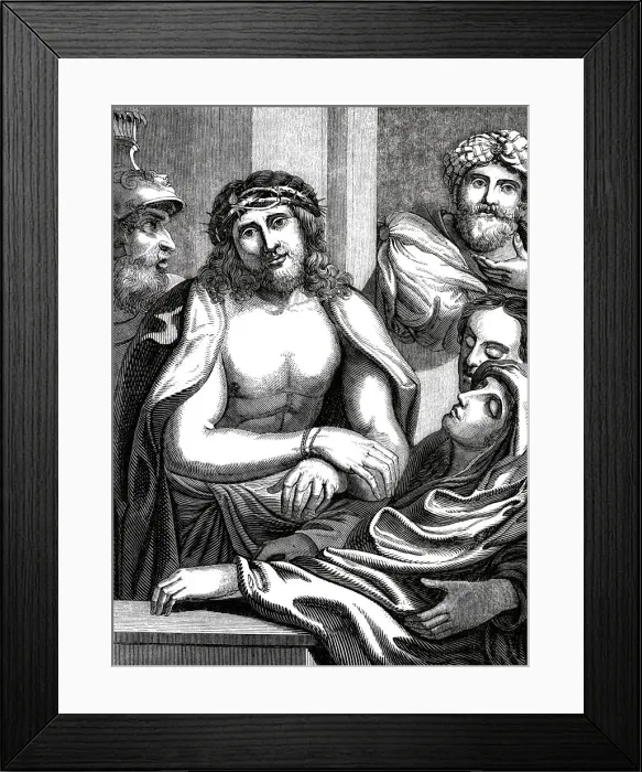 Framed Print : Ecce homo. Christ presented to the People (Ecce Homo)from a painting of Antonio Corregio Framed Print : Ecce homo. Christ presented to the People (Ecce Homo)from a painting of Antonio Corregio