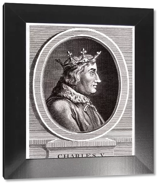 Charles V. Vintage portrait of Charles VEngraved by Bromley