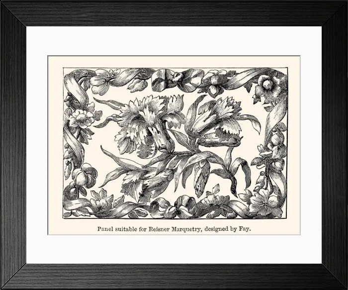 Framed Print : FLORAL PATTERN: DESIGN ELEMENT DESIGNED BY FAY -XXXL with lots of details