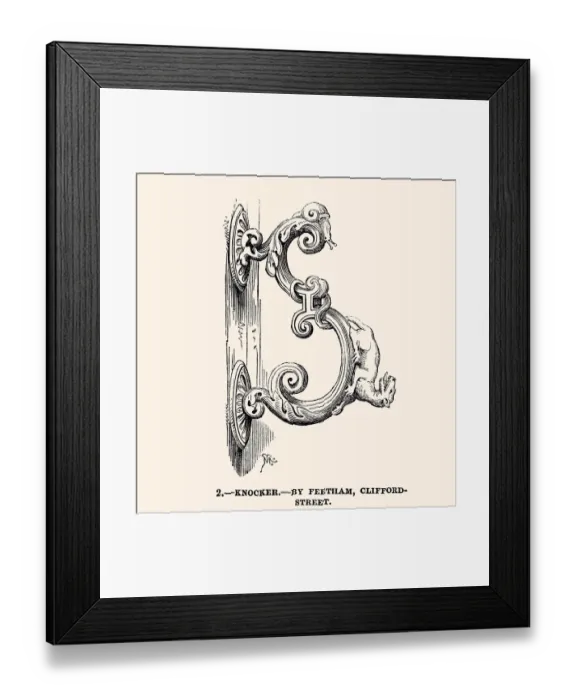 Framed Print : SYMBOLIC KNOCKER ENCOURAGING PATIENCE. (XXXL) Framed Print : SYMBOLIC KNOCKER ENCOURAGING PATIENCE. (XXXL)