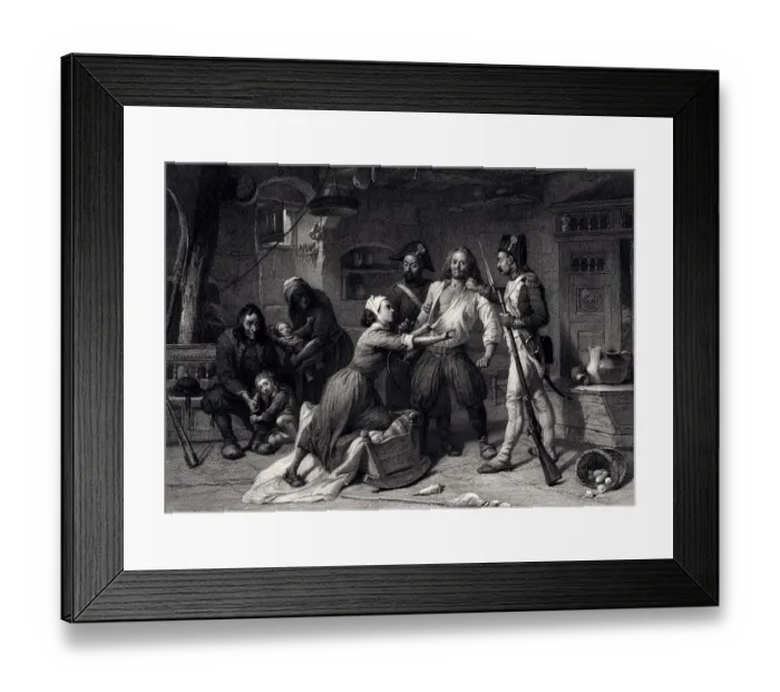 Framed Print : FRENCH REVOLUTION : Arrest of a Peasant Royalist... -XXXL with lots of details Framed Print : FRENCH REVOLUTION : Arrest of a Peasant Royalist... -XXXL with lots of details