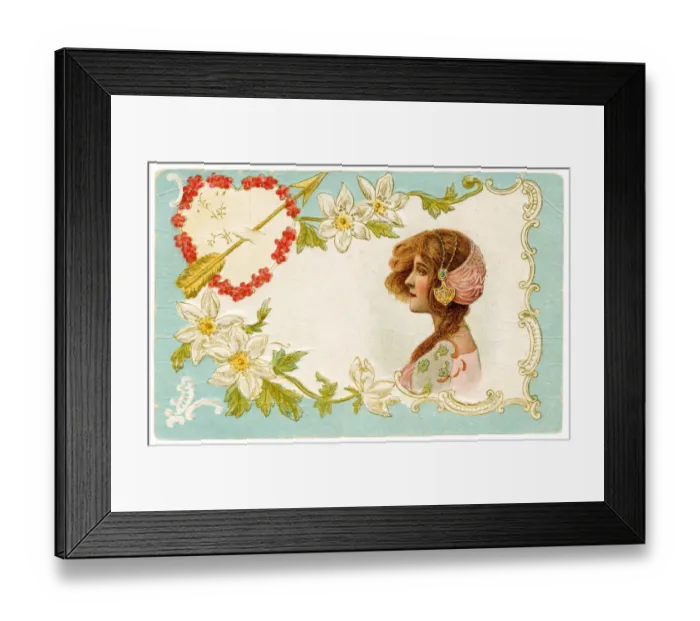 Framed Print : Valentines postcard (XXXL) Framed Print : Valentines postcard (XXXL)