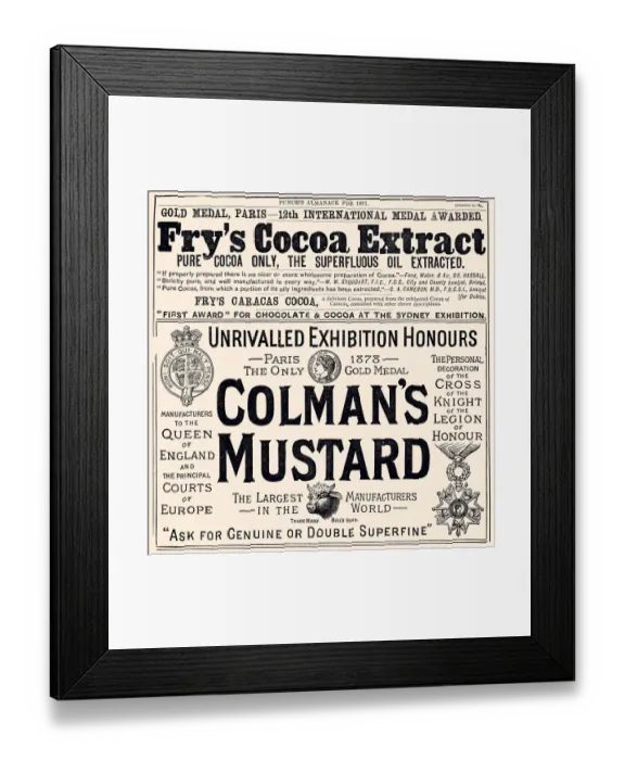Framed Print : ADVERTISING 1881 (high resolution with lots of detail) Framed Print : ADVERTISING 1881 (high resolution with lots of detail)