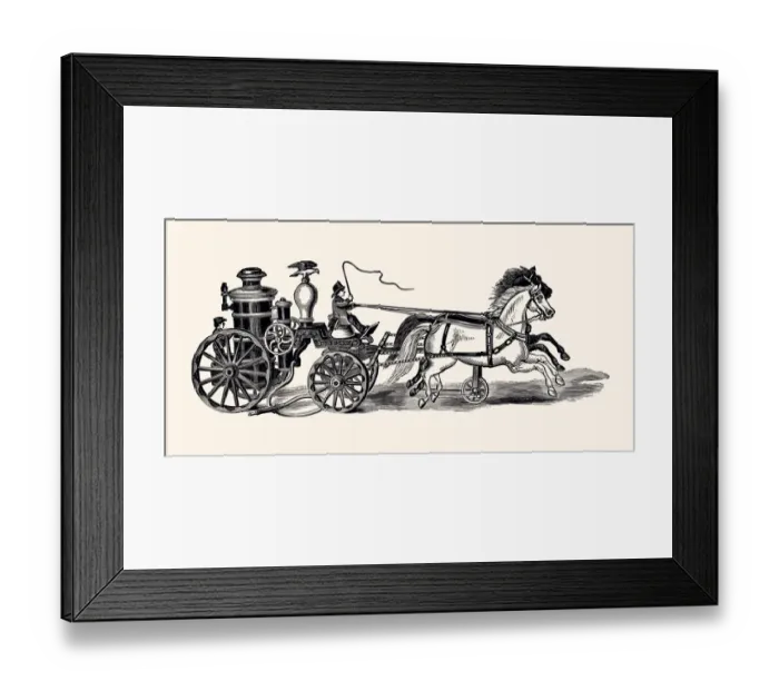 Framed Print : FIREFIGHTER CART (XXXL) Framed Print : FIREFIGHTER CART (XXXL)