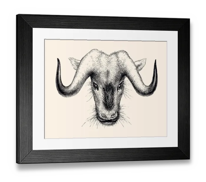 Framed Print : THE WILDEBEEST (XXXL)