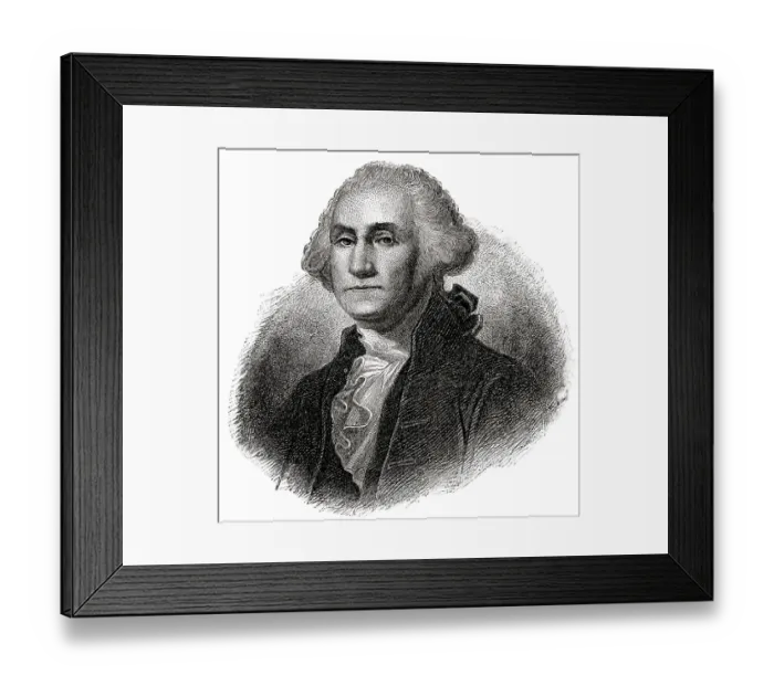 Framed Print : George Washington, 1st President of the United States Framed Print : George Washington, 1st President of the United States
