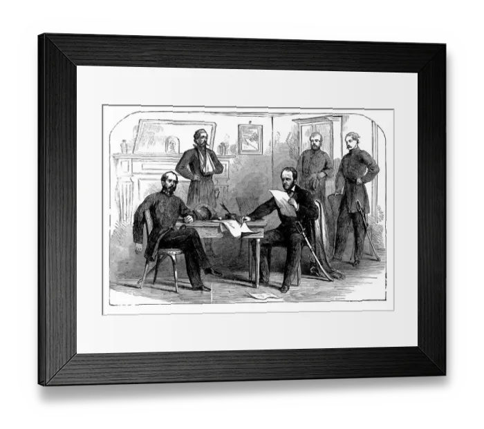 Framed Print : Surrender of Joseph Eggleston Johnston to General Sherman Framed Print : Surrender of Joseph Eggleston Johnston to General Sherman