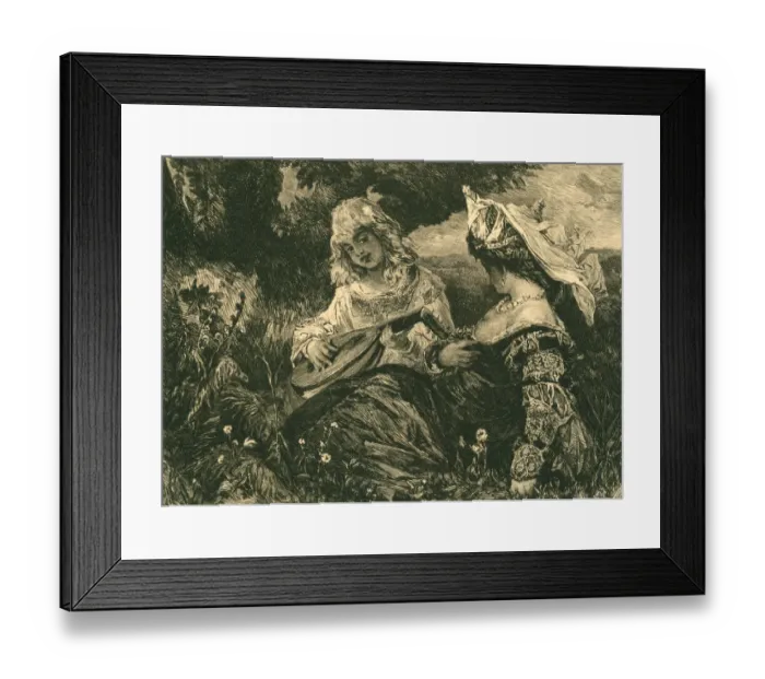 Framed Print : Luth and music Framed Print : Luth and music