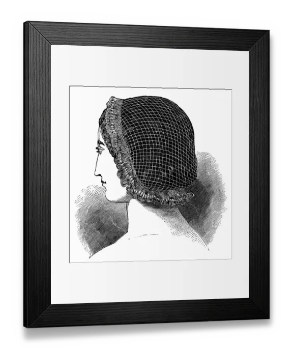 Framed Print : Bordered Net for Sleeping in, 19th century Framed Print : Bordered Net for Sleeping in, 19th century