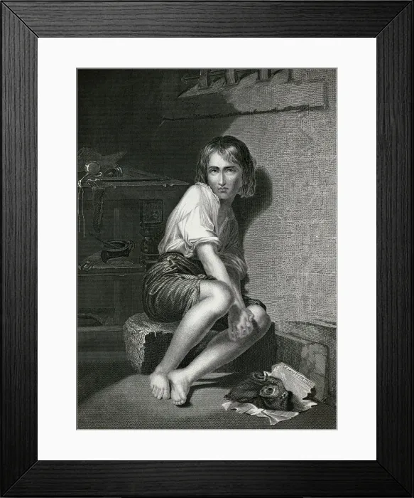 Framed Print : Louis XVII of France in captivity Framed Print : Louis XVII of France in captivity