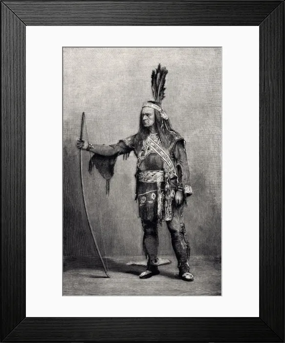 Framed Print : EDWIN FORREST AS METAMORA -XXXL with lots of details Framed Print : EDWIN FORREST AS METAMORA -XXXL with lots of details
