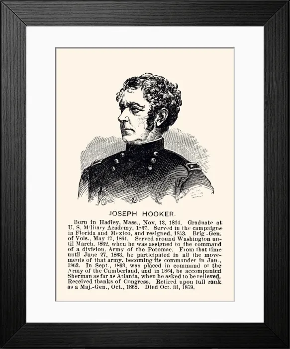 Framed Print : JOSEPH HOOKER (XXXL) Framed Print : JOSEPH HOOKER (XXXL)