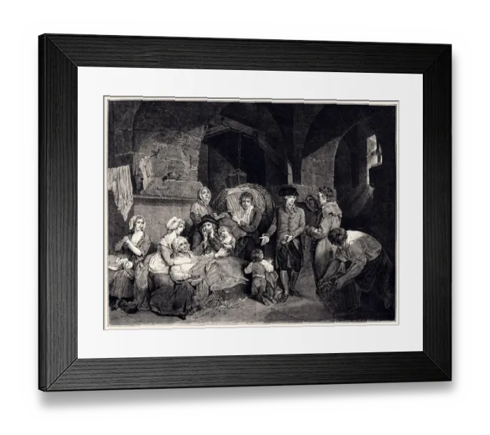 Framed Print : JOHN HOWARD VISITING AN ENGLISH PRISON (XXXL) Framed Print : JOHN HOWARD VISITING AN ENGLISH PRISON (XXXL)