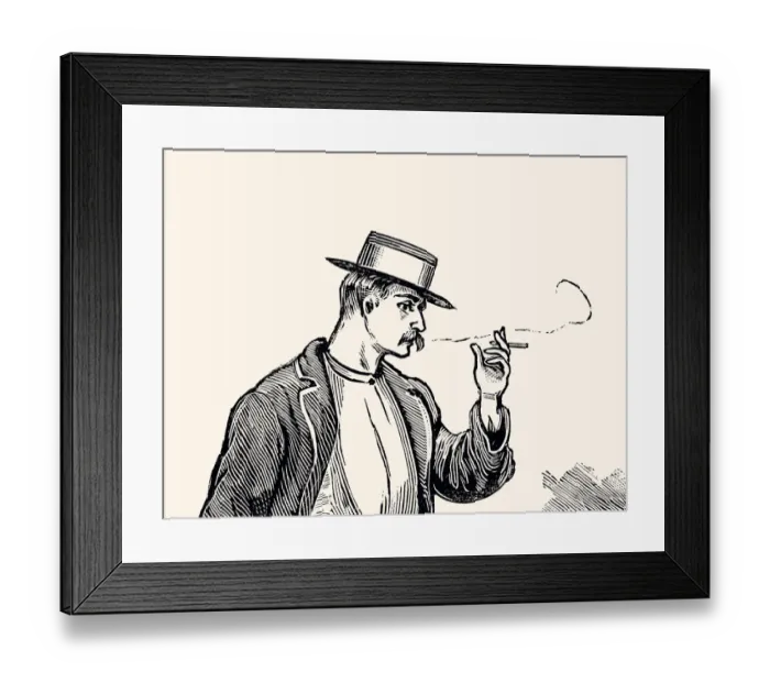 Framed Print : SMOKING (High resolution with great detail) Framed Print : SMOKING (High resolution with great detail)