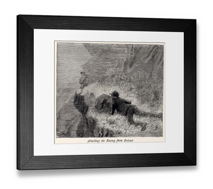 Framed Print : ATTACKING THE ENEMY FROM BEHIND (XXXL) Framed Print : ATTACKING THE ENEMY FROM BEHIND (XXXL)