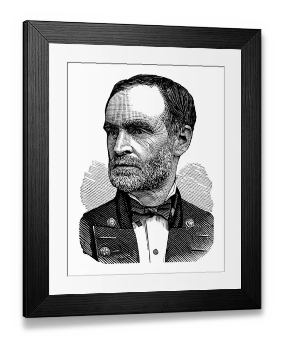 Framed Print : General William Tecumseh Sherman Framed Print : General William Tecumseh Sherman