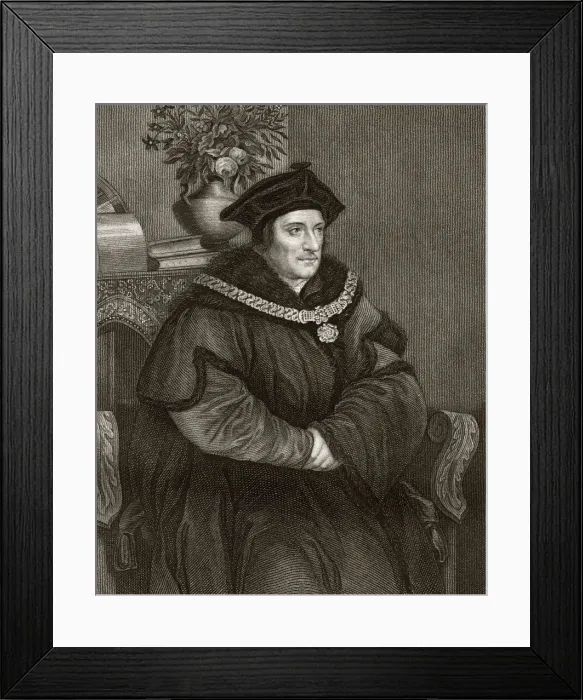 Framed Print : Sir Thomas More sepia toned (XXXL) Framed Print : Sir Thomas More sepia toned (XXXL)