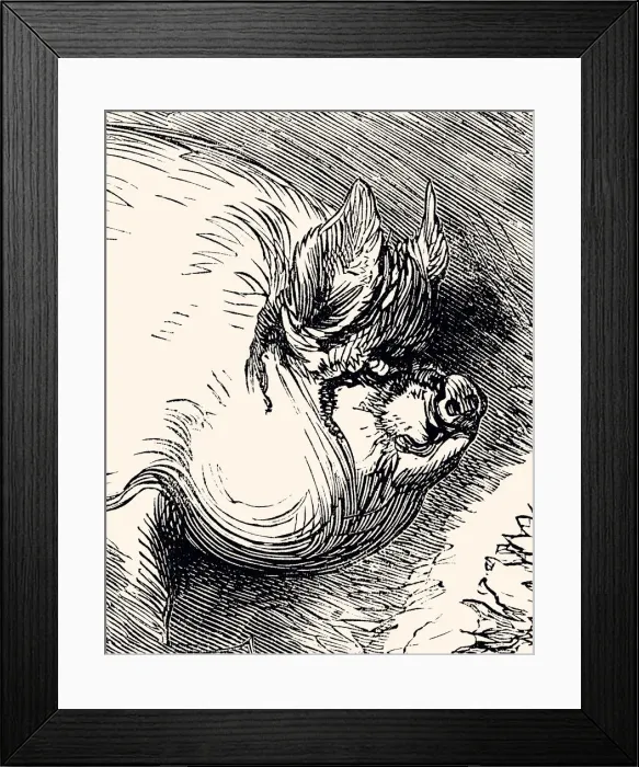 Framed Print : FAT PIG (XXXL) Framed Print : FAT PIG (XXXL)