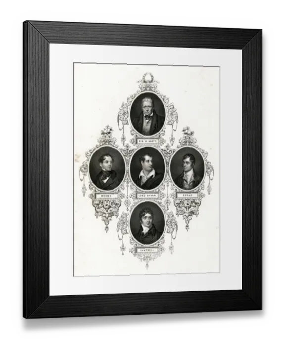 Framed Print : Portraits of writers and poets Framed Print : Portraits of writers and poets