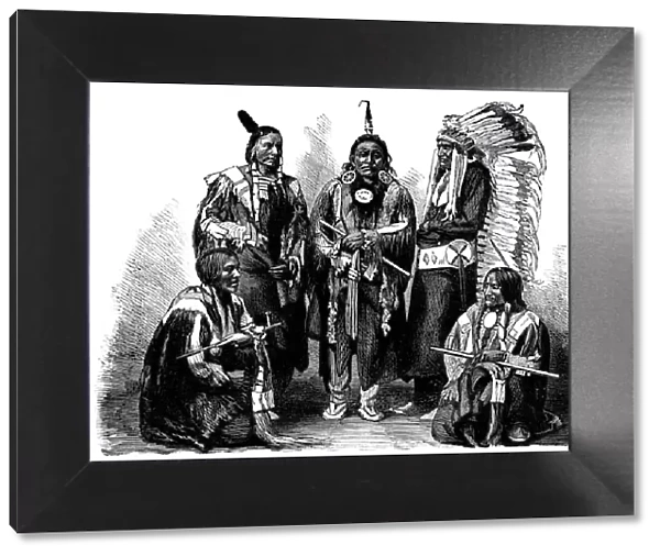 Sioux. ' A Group of Sioux indians.Engraved and published in the Story a
