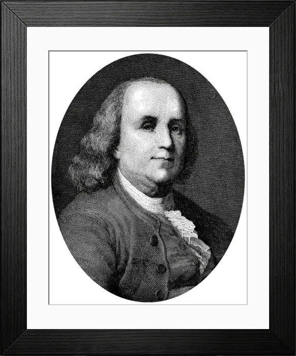 Framed Print : Benjamin franklin