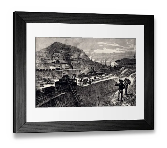 Framed Print : CUTTING THE CANAL AT PANAMA (XXXL) Framed Print : CUTTING THE CANAL AT PANAMA (XXXL)