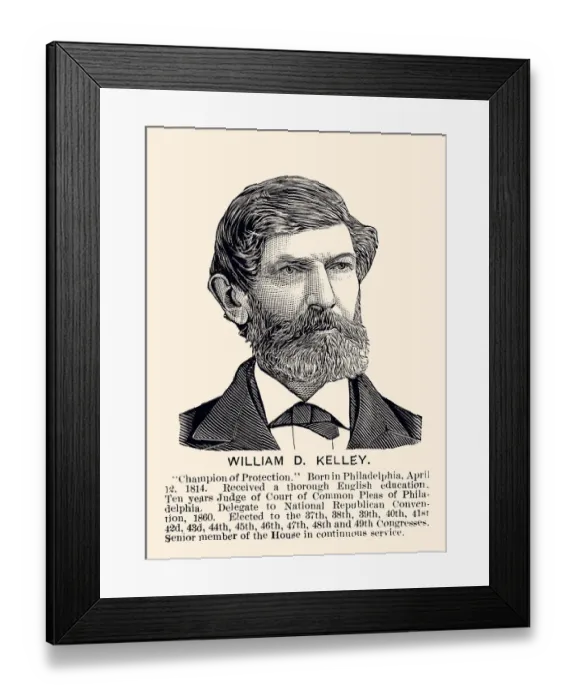 Framed Print : WILLIAM D. KELLEY (XXXL) Framed Print : WILLIAM D. KELLEY (XXXL)