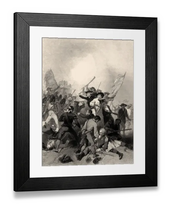 Framed Print : BATTLE OF BUNKERs HILL (XXXL) Framed Print : BATTLE OF BUNKERs HILL (XXXL)