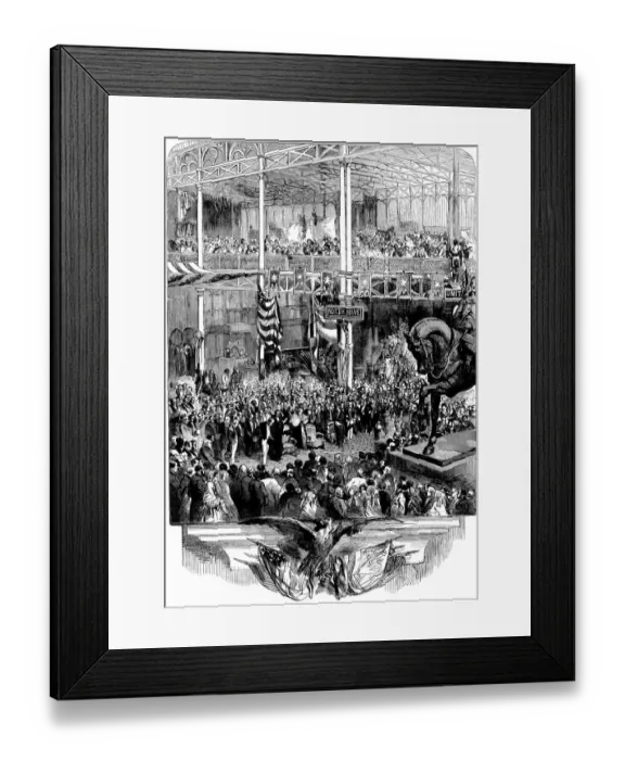 Framed Print : Inauguration of the New York Crystal Palace, Illustrated London News Framed Print : Inauguration of the New York Crystal Palace, Illustrated London News