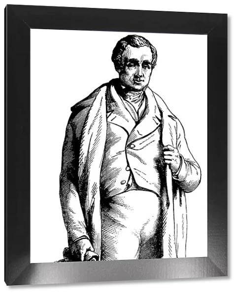 Statue of railway pioneer George Stephenson The Illustrated London News