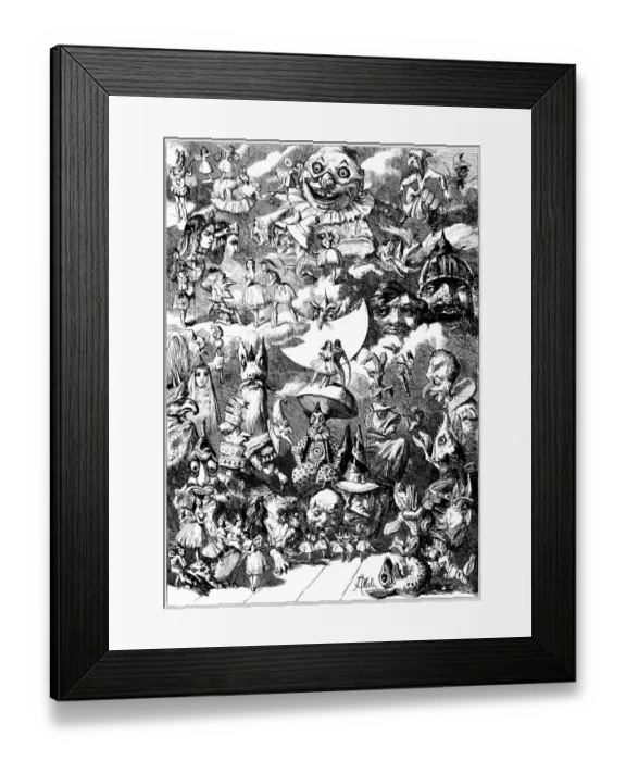 Framed Print : Gathering for the Pantomime: Dream of Chancifancia, Illustrated London News
