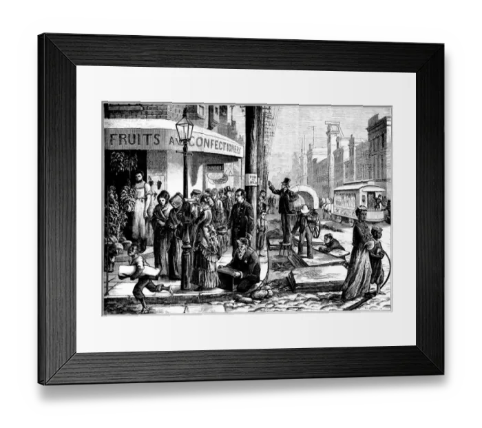 Framed Print : Philadelphia Centennial Festival Street Scene, 1876, Illustrated London News Framed Print : Philadelphia Centennial Festival Street Scene, 1876, Illustrated London News