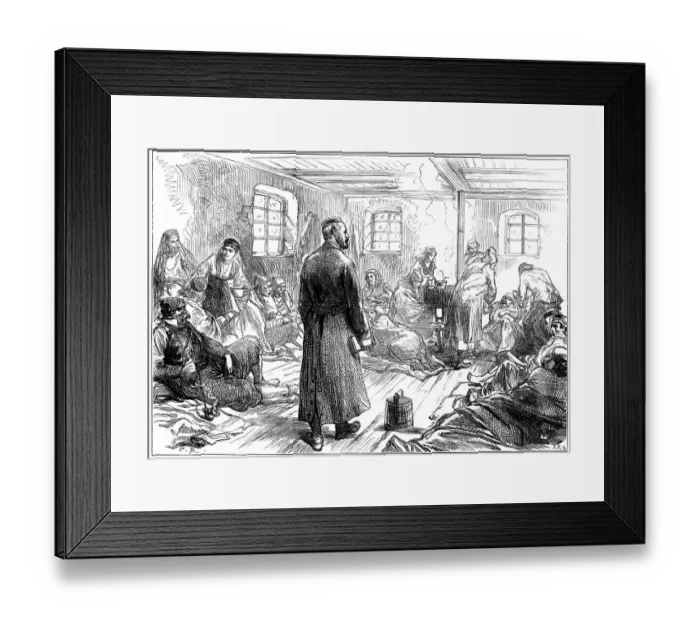 Framed Print : Insurgent hospital, Herzegovina 1876- The Illustrated London News Framed Print : Insurgent hospital, Herzegovina 1876- The Illustrated London News