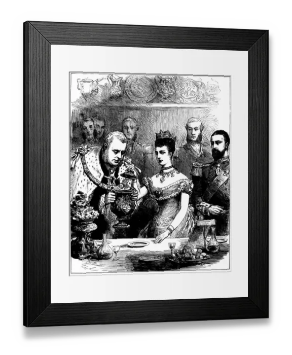 Framed Print : Guildhall banquet for Prince, Princess of Wales, Illustrated London News