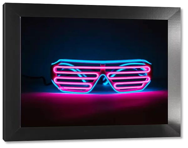 Glowing neon glasses