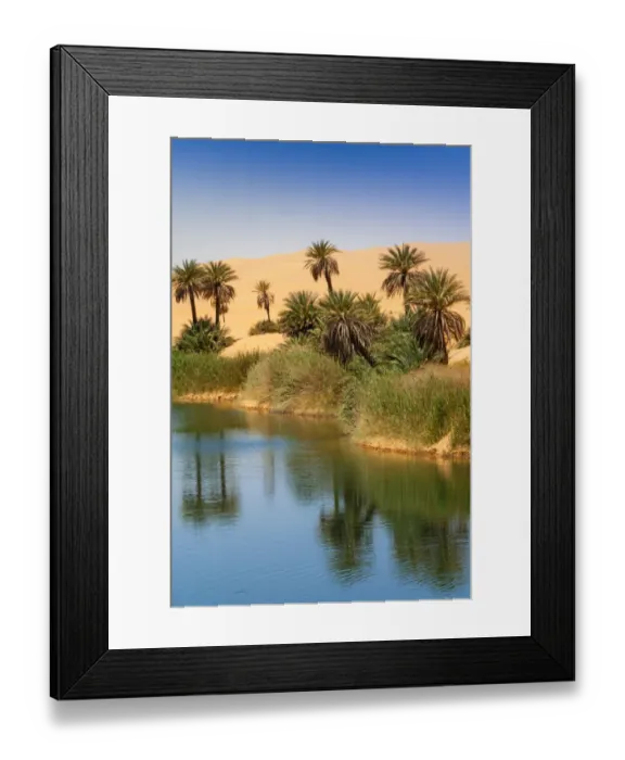 Framed Print : Um el Ma salt lake, Mandara, Sahara, Libya Framed Print : Um el Ma salt lake, Mandara, Sahara, Libya